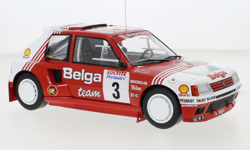 Peugeot 205 T16 Belga No.3 Rally Ypres 1985 Darniche/Mahe - 1:18